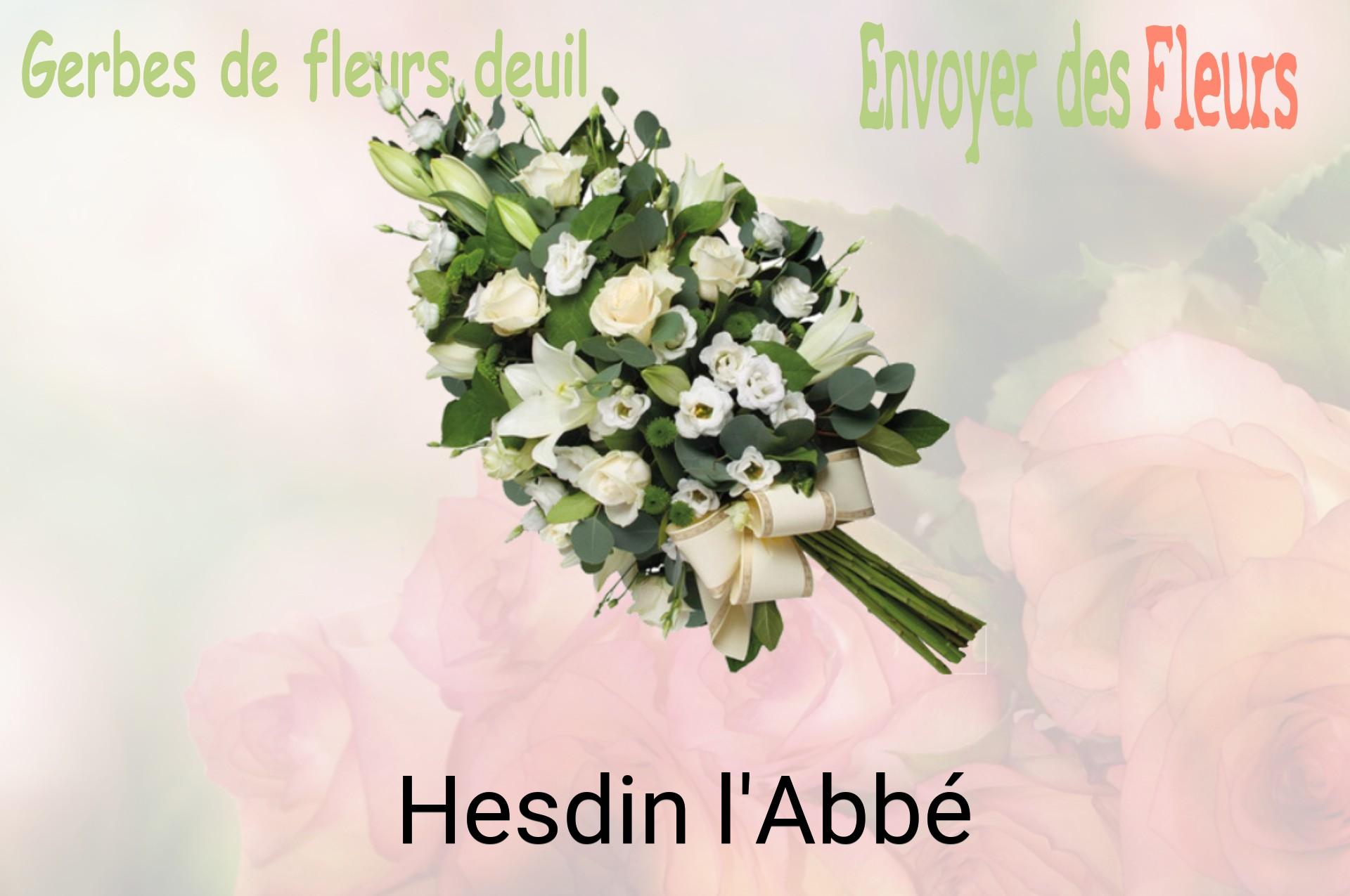 Gerbe de fleurs de deuil livrée à Hesdin-l'Abbé